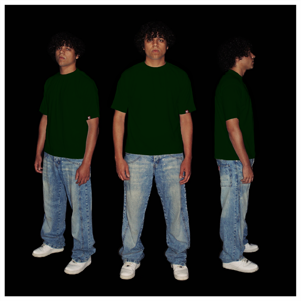 BOX TEE - Evergreen Green