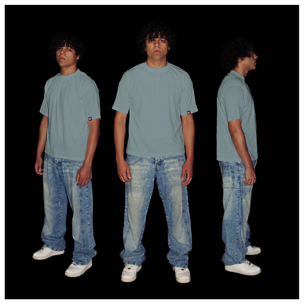 BOX TEE - Arctic Blue