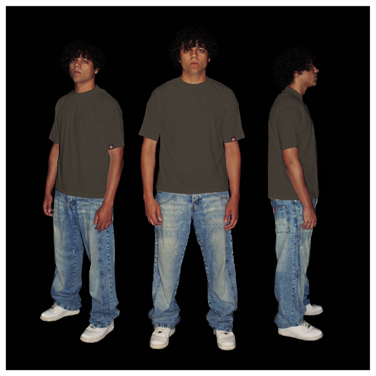 BOX TEE - Stone Grey