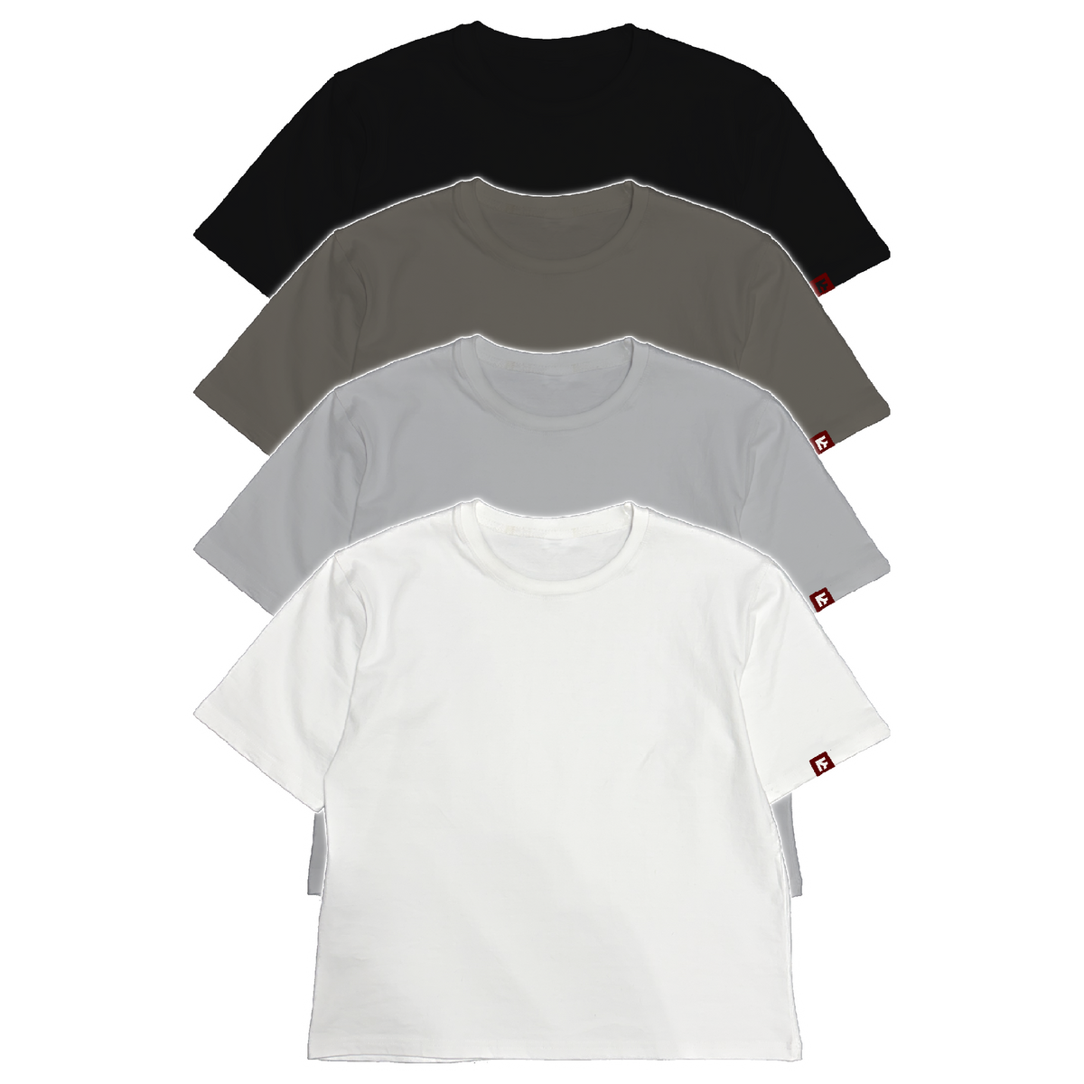 BOX TEE - Greyscale 4-Pack