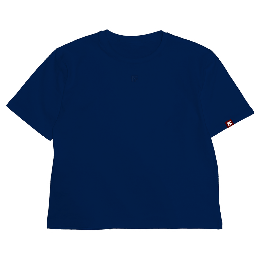 BOX TEE - Atlantic Blue (Embroidered Chest)