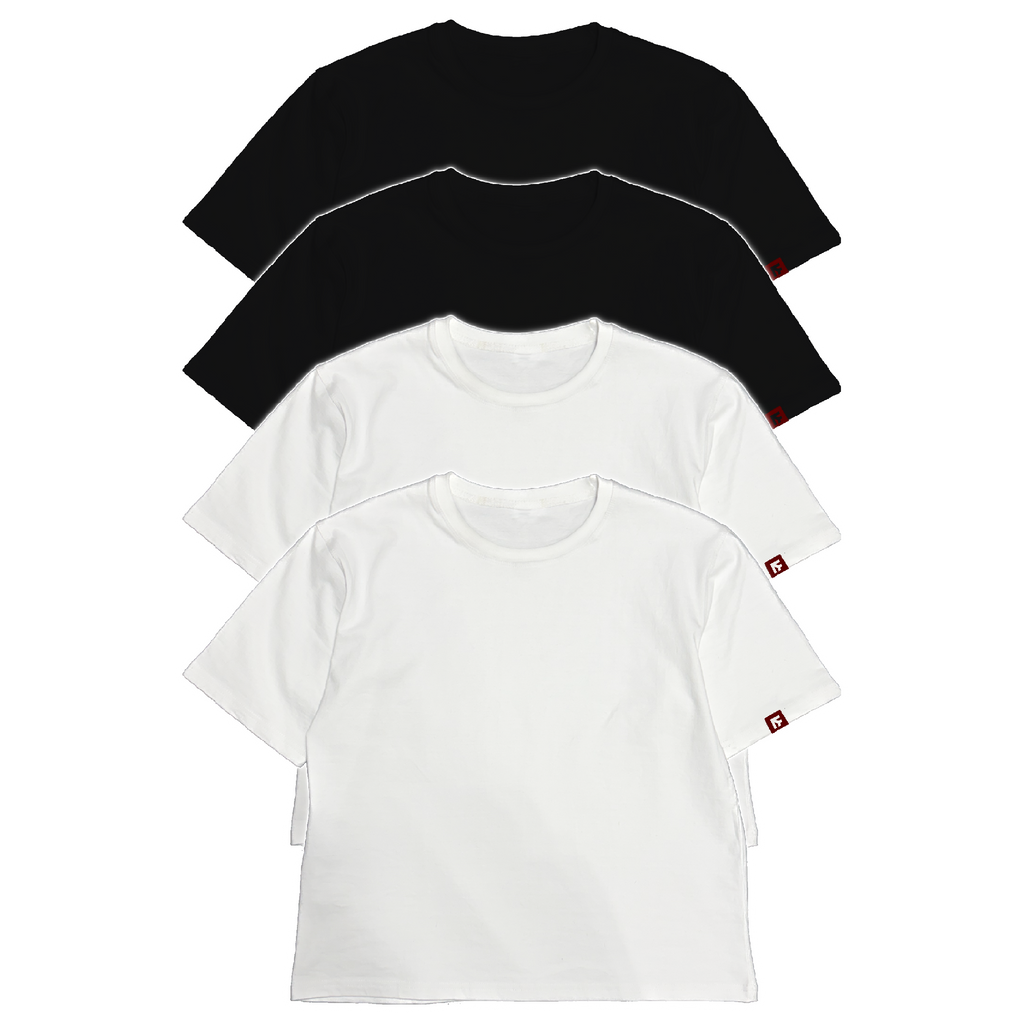 BOX TEE - B&W 4-Pack