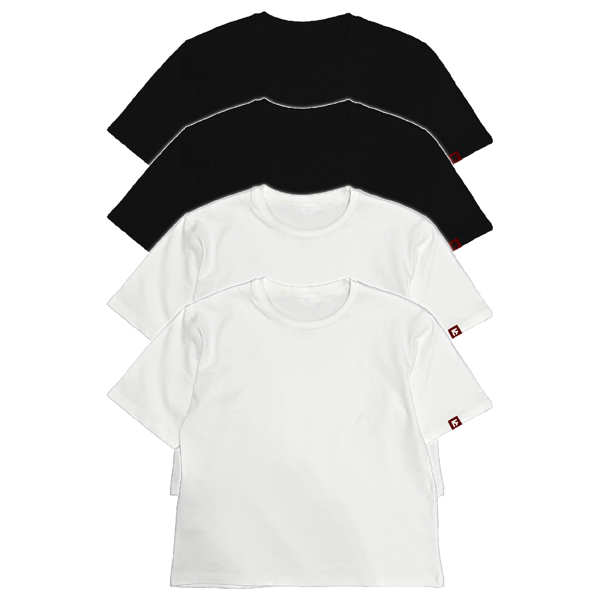 BOX TEE - B&W 4-Pack