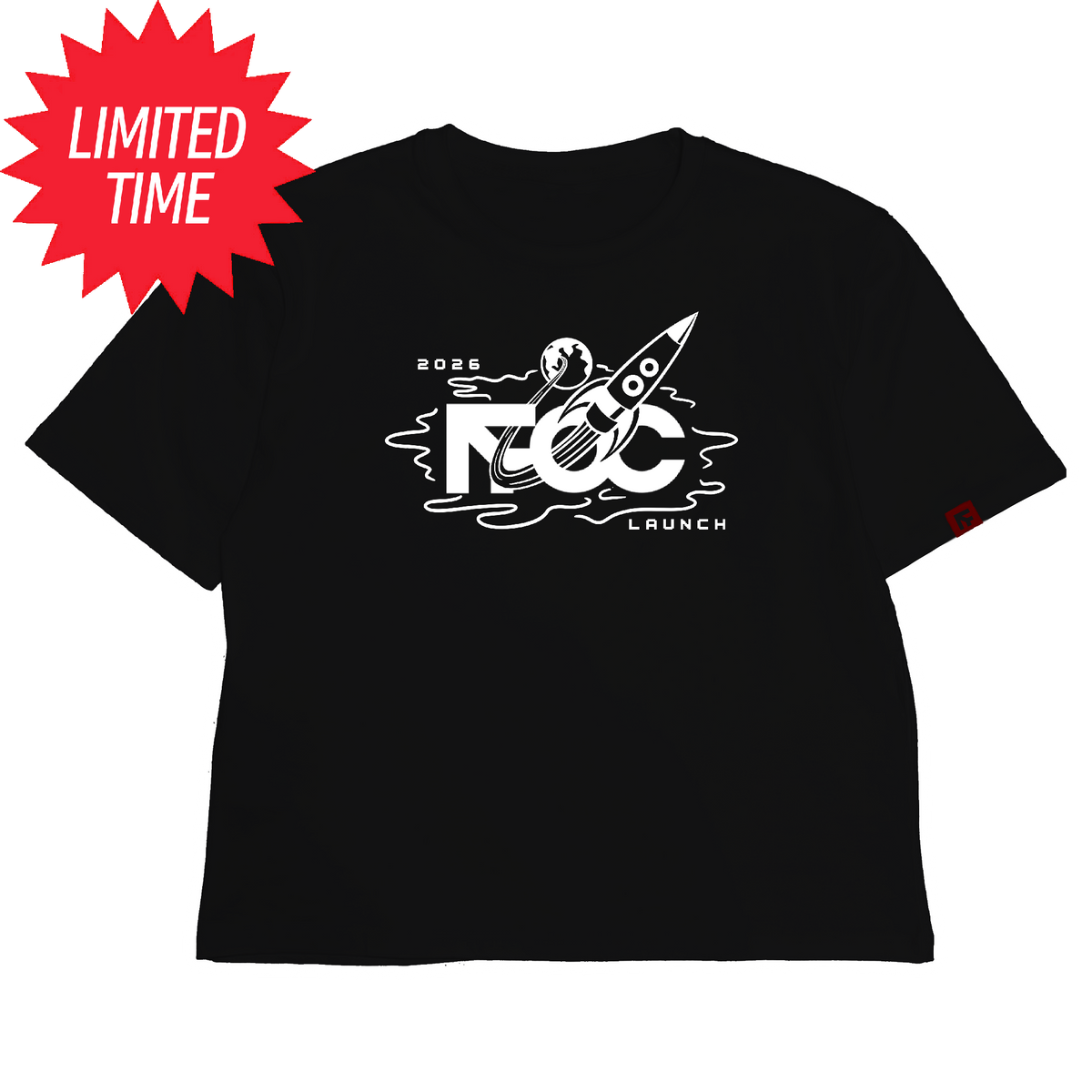 LAUNCH TEE - Coal Black